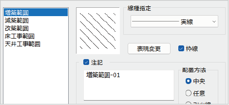 改修部分を明確に表現