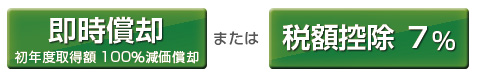 中小企業経営強化税制の税制優遇(即時償却または税制控除7％)